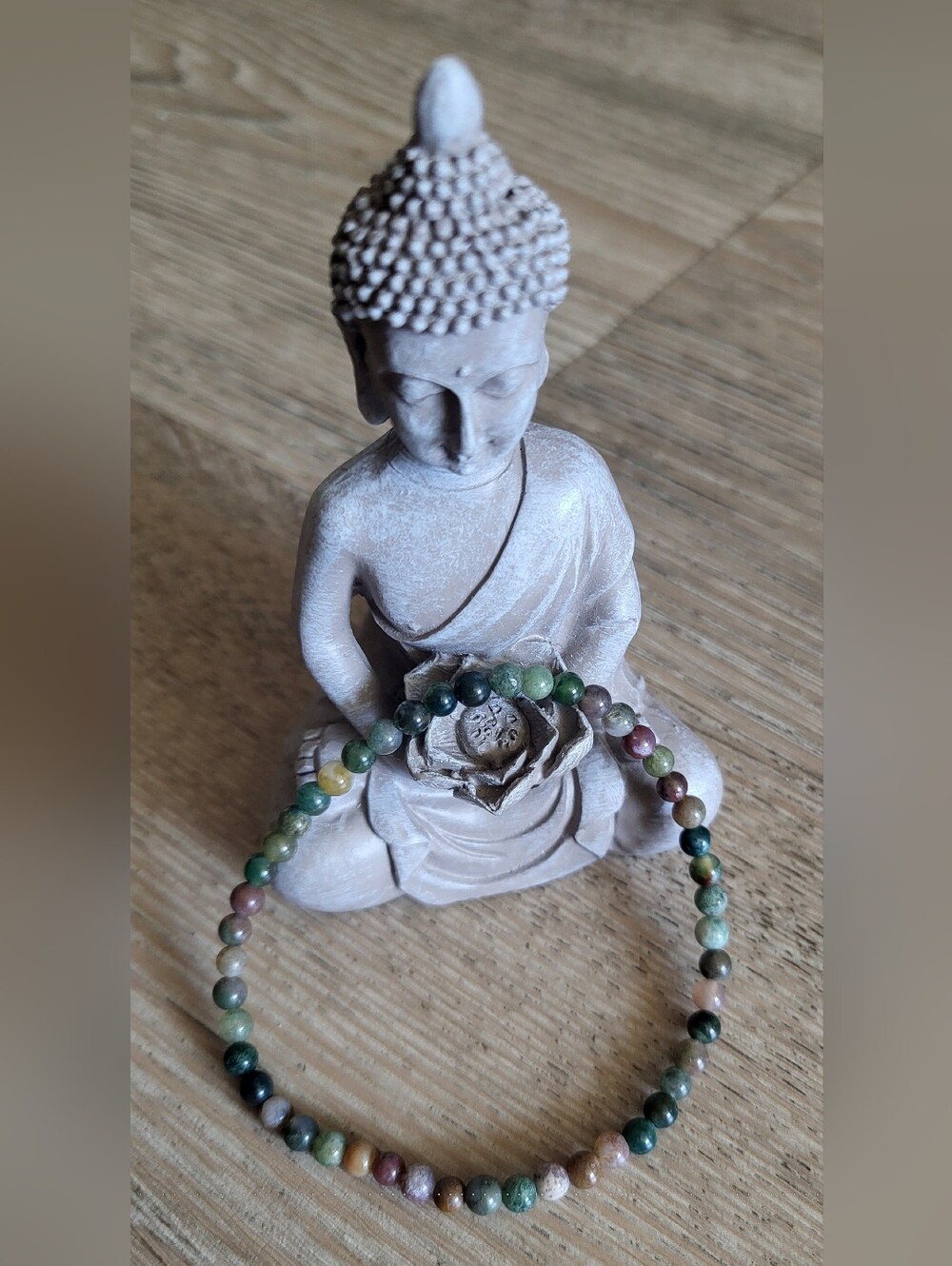 🌿 Moss Agate Beaded Bracelet 🌿
